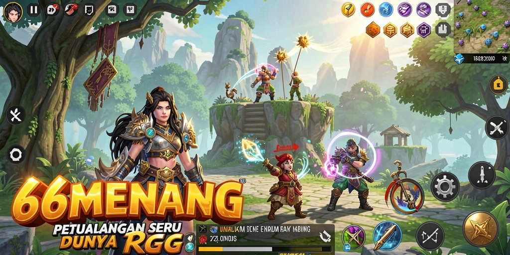Tampilan gameplay seru dan dinamis di 66MENANG.
