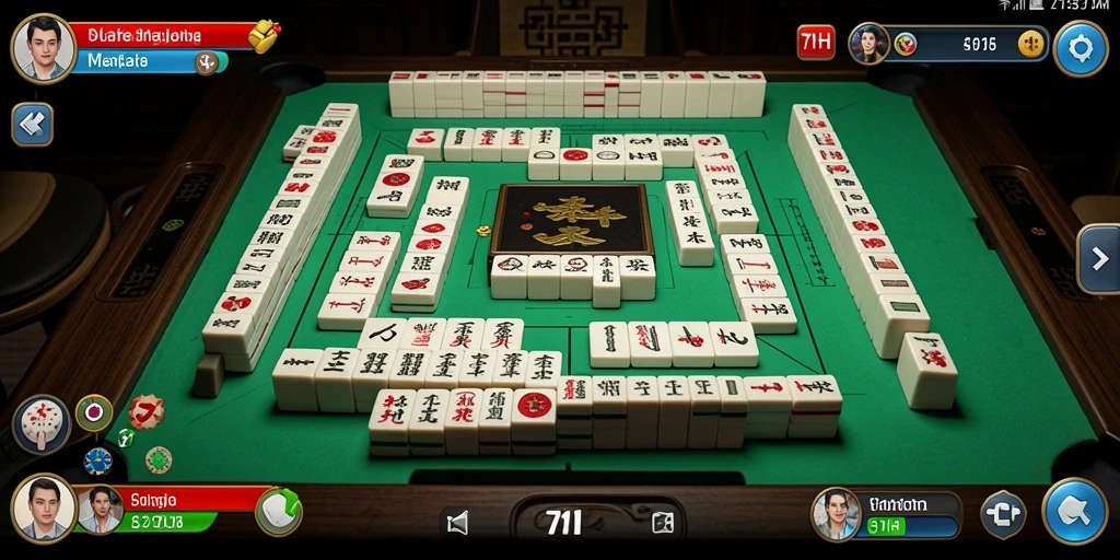 Tampilan gameplay Mahjong yang menarik dan menantang di 71H.