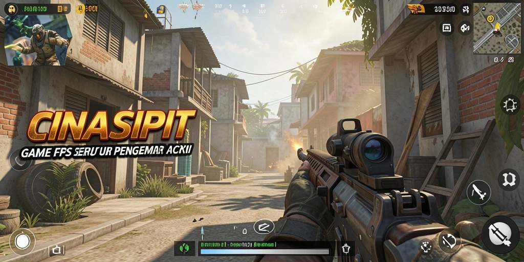 Gameplay intens CINASIPIT dengan aksi tembak-menembak