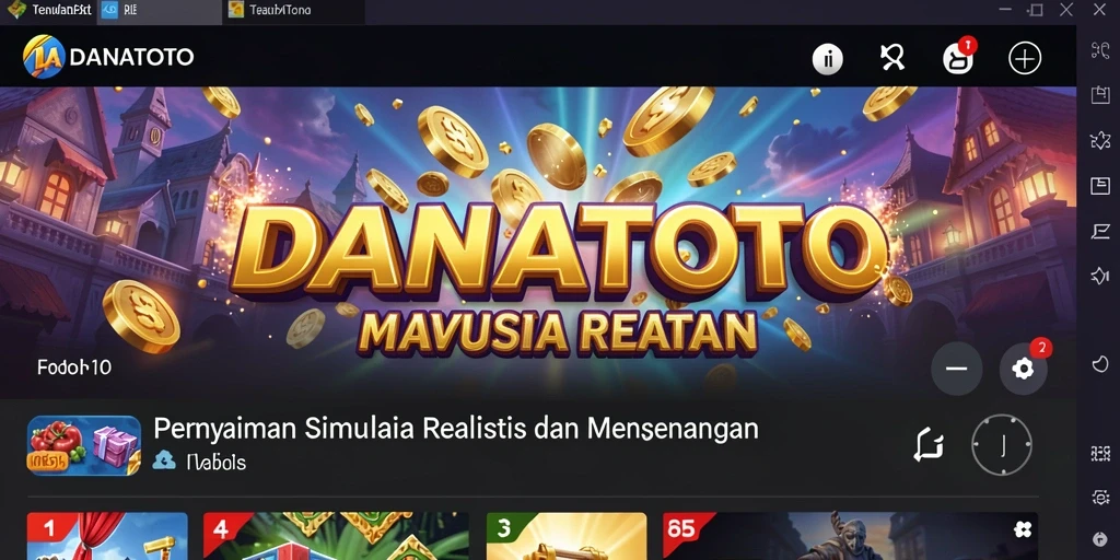 Tampilan gameplay menarik dari DANATOTO dengan fitur simulasi yang interaktif.