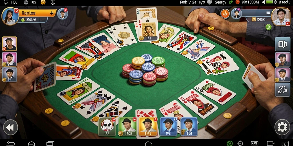 Tampilan gameplay seru dalam H03, game Gaple yang menegangkan.