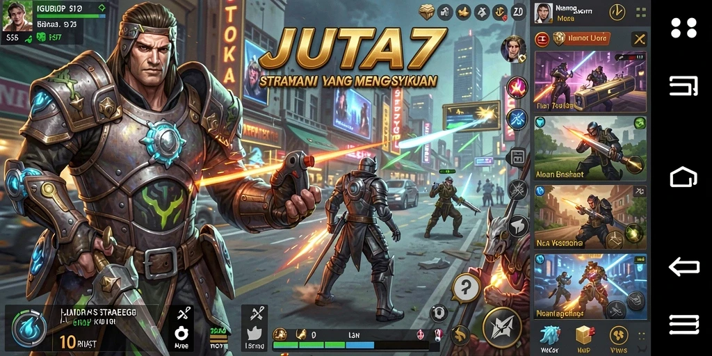 Tampilan gameplay JUTA7 yang mengasyikkan dan strategis.