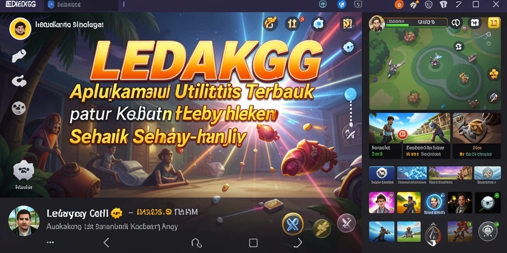 Screenshot utama LEDAKGG yang menampilkan fitur-fitur utilitas canggih.