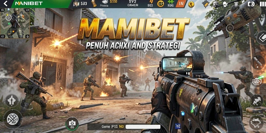Screenshot gameplay MAMIBET menampilkan aksi tembak-menembak seru dengan grafis tinggi.