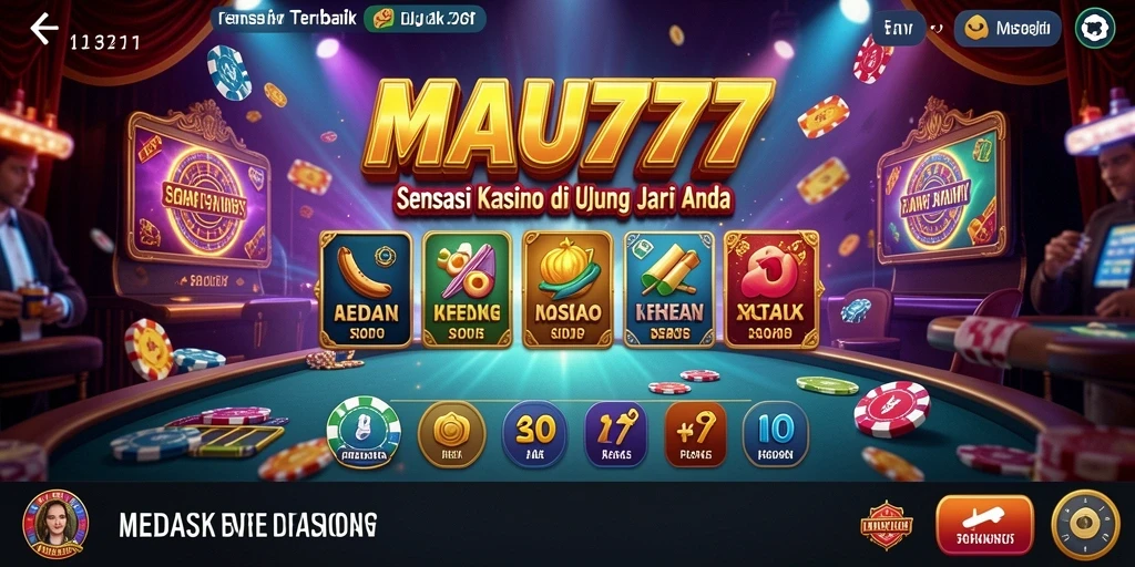 Screenshot gameplay MAU777 menampilkan pengalaman kasino yang mendebarkan.
