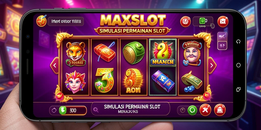 Screenshot gameplay menampilkan mesin slot yang menarik dan berwarna-warni.