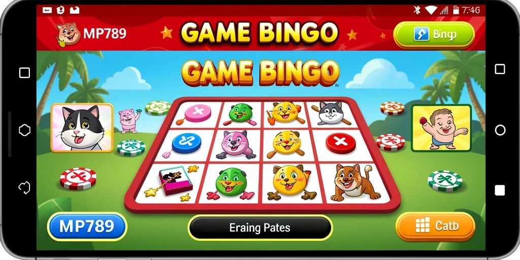 Tampilan menarik dari gameplay Bingo di MVP789.