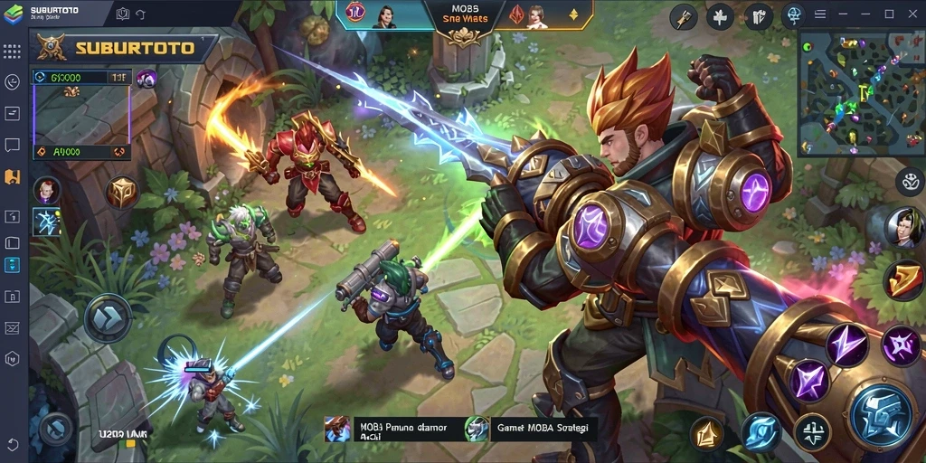 Tangkapan layar menunjukkan aksi pertarungan sengit dalam gameplay SUBURTOTO.