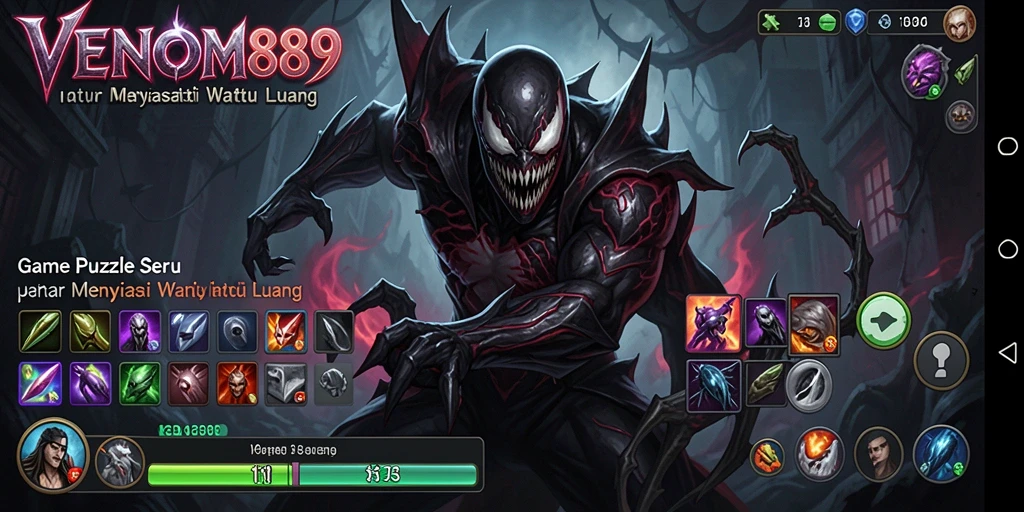 Tampilan gameplay VENOM889 menampilkan level Puzzle yang menantang dan seru.