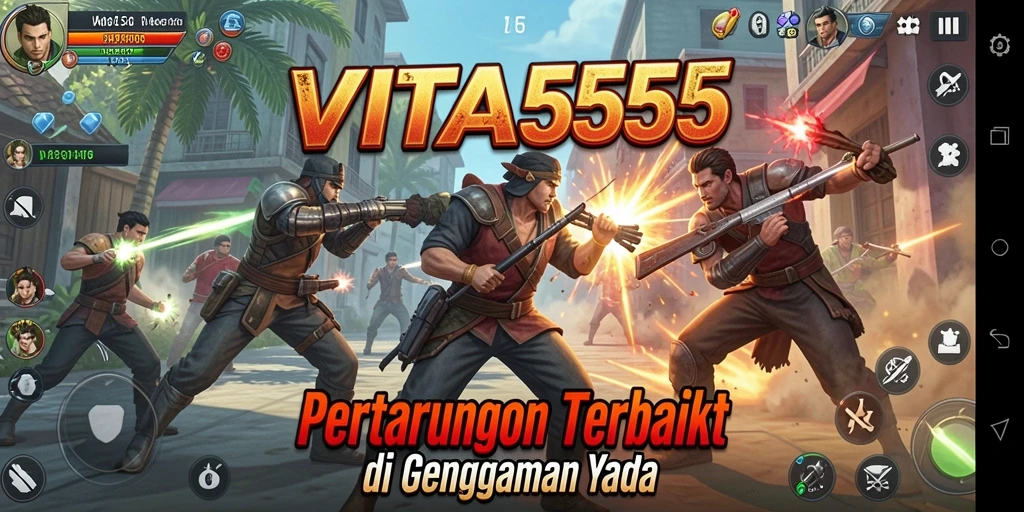 Gambaran gameplay VITA555 menunjukkan aksi pertarungan yang seru.